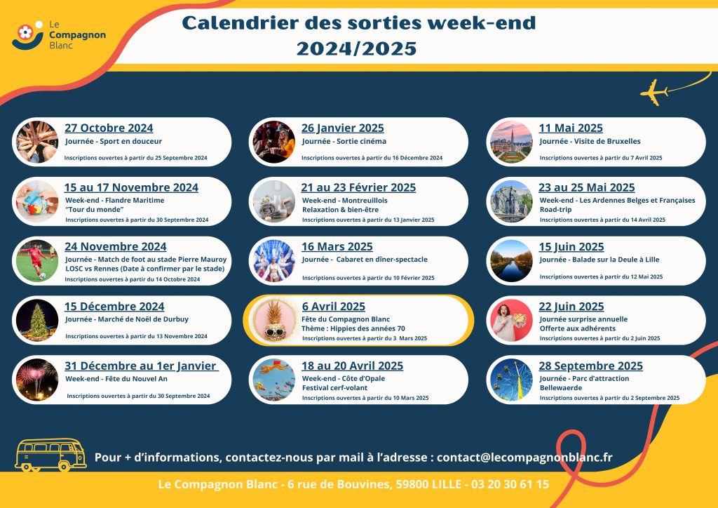 Nos Sorties Week end Le Compagnon Blanc Nos Sorties Week end Le Compagnon Blanc